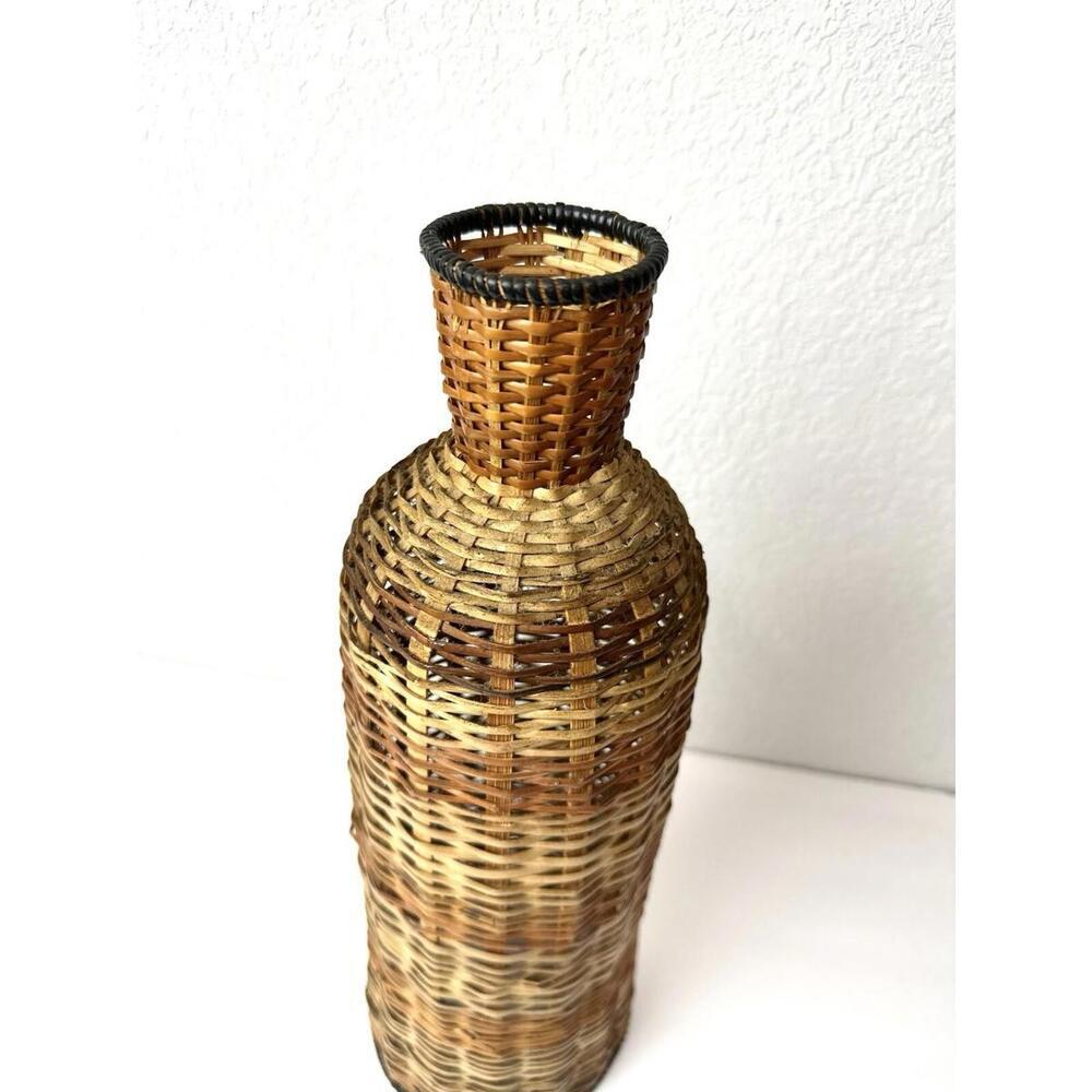 Vintage wicker decorative hollow vase/for dried flowers - Picture 3 of 4